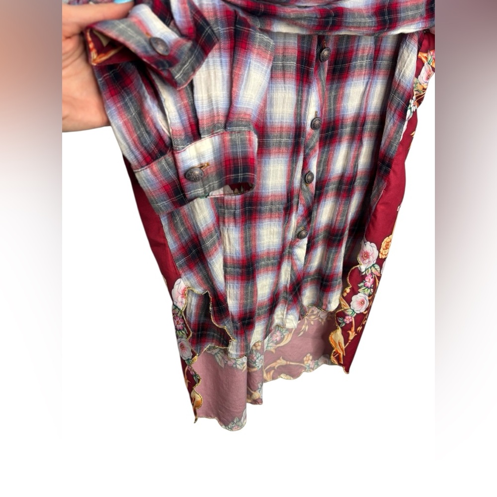 Aratta Silent Journey Mixed Fabric Embroidered Embellished Tunic Top Large - Picture 3 of 11